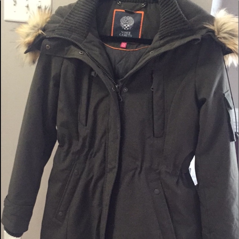 Vince Camuto faux -fur -trim hooded parka